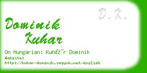 dominik kuhar business card